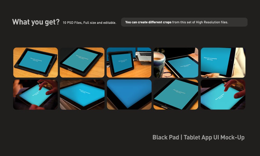 移动网站设计iPad平板电脑屏幕演示样机 iPad Website App UI Mock-Up插图(2)