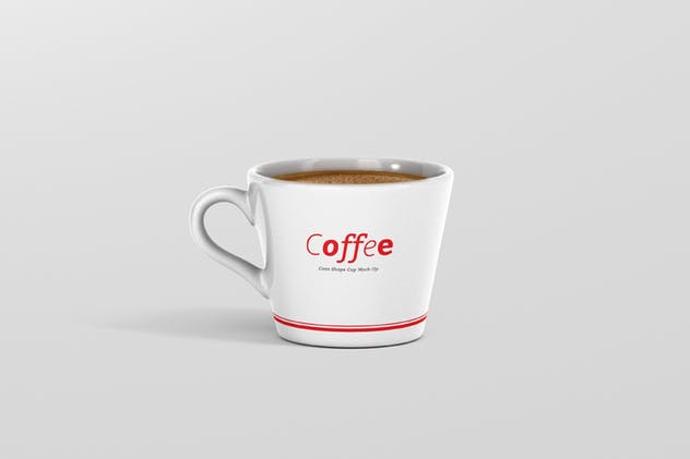 高品质的咖啡马克杯样机展示模板 Coffee Cup Mockup – Cone Shape插图(11)
