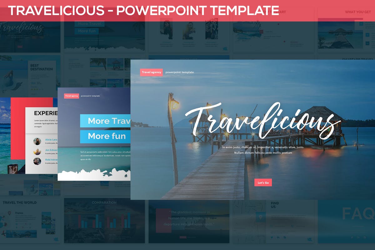 旅行路线定制业务介绍PPT幻灯片模板 Travelicious – Powerpoint Template插图