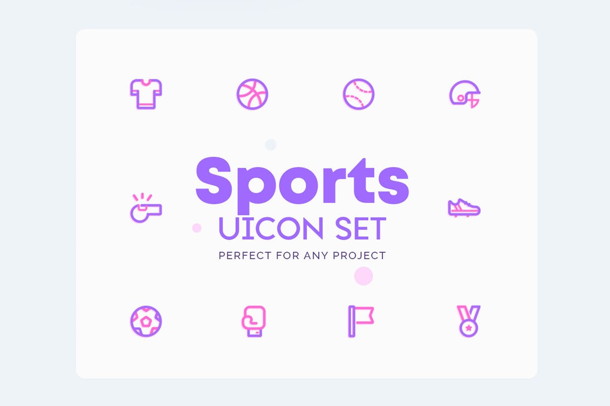 体育运动矢量图标素材 UICON Sports Icons插图