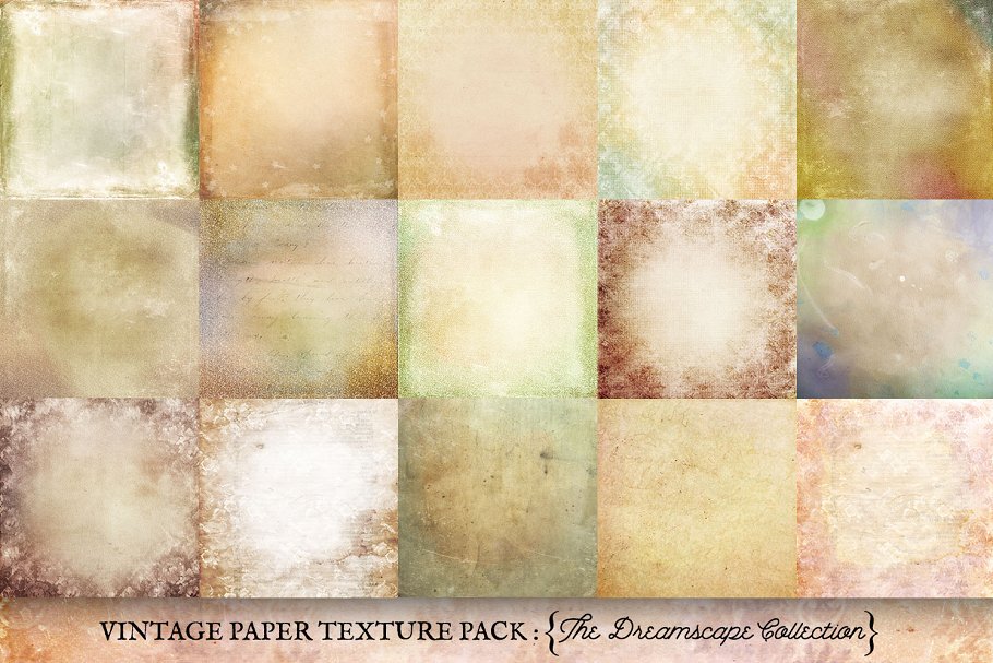 梦幻复古纸张纹理 Vintage Paper Textures Dreamscape插图(1)