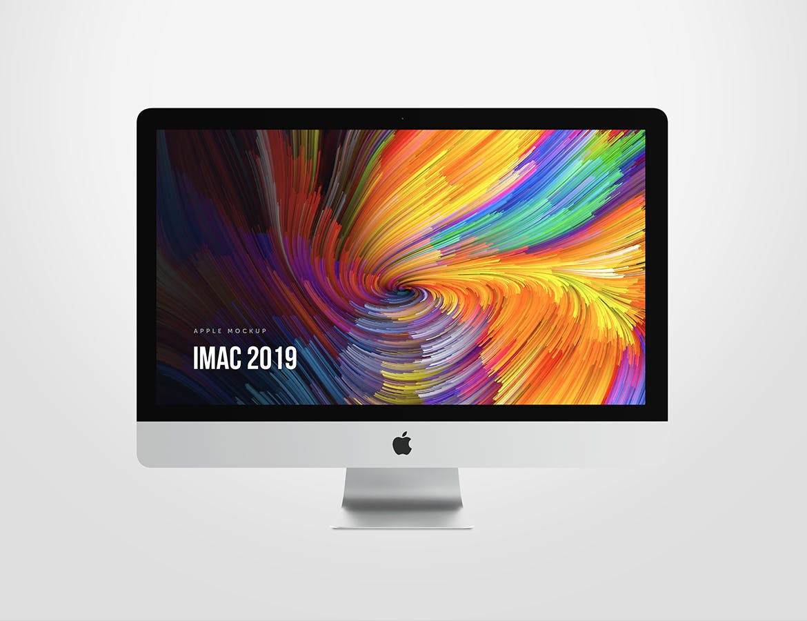 2019款iMac一体机电脑样机模板 iMac 2019 Retina Mockup插图(1)