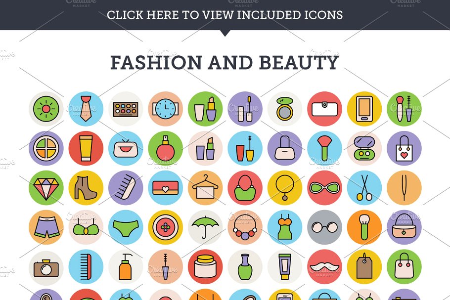 3000枚创意圆形矢量图标合集 3000 Creative Vector Icons Bundle插图(2)