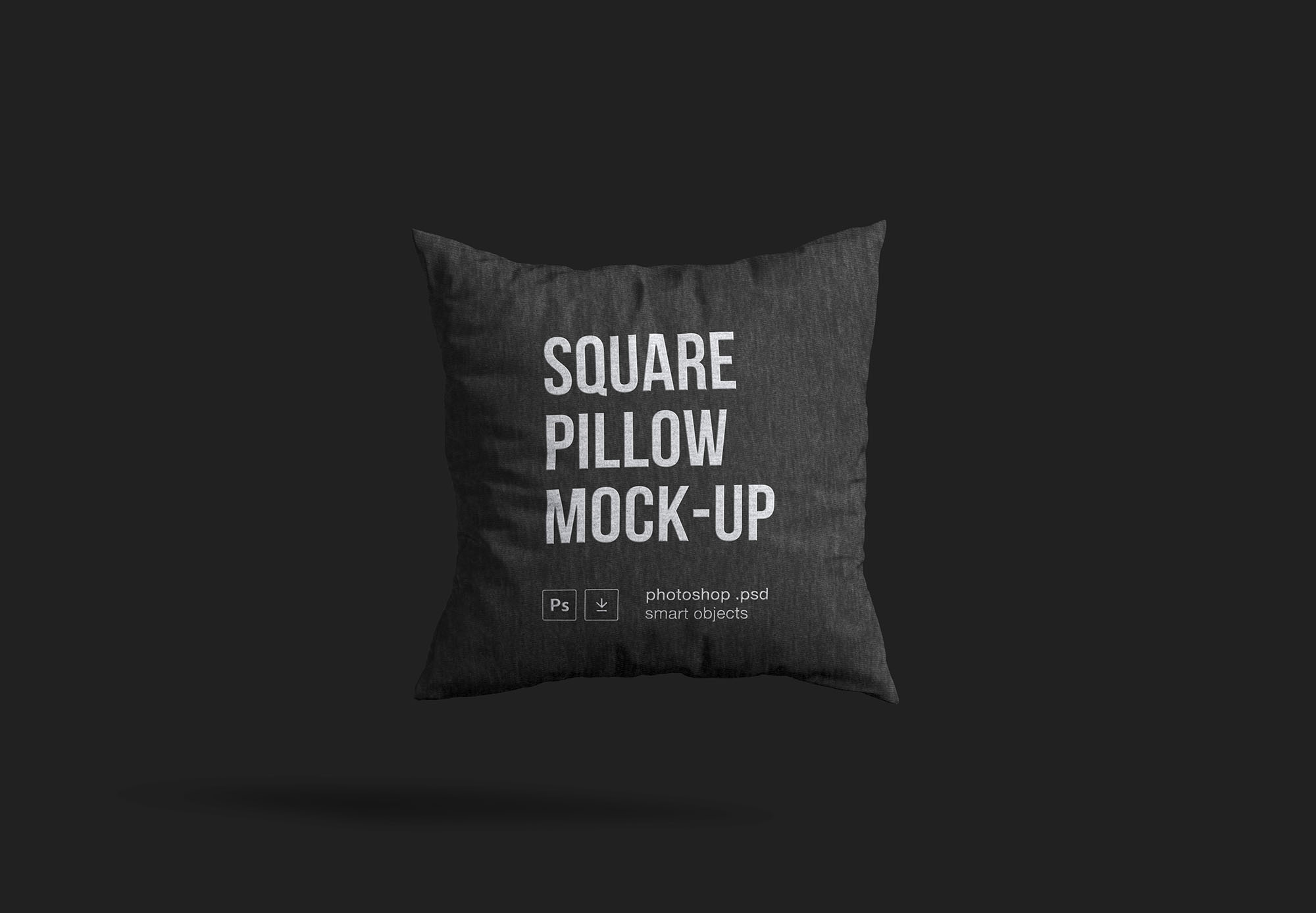 方形枕头抱枕外观设计样机模板 Square Pillow Mockup插图(1)