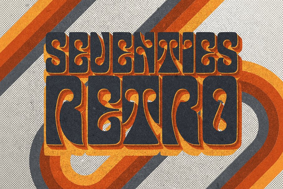 70s年度复古风格文本样式图层 70s Text Effects for Photoshop插图(12)