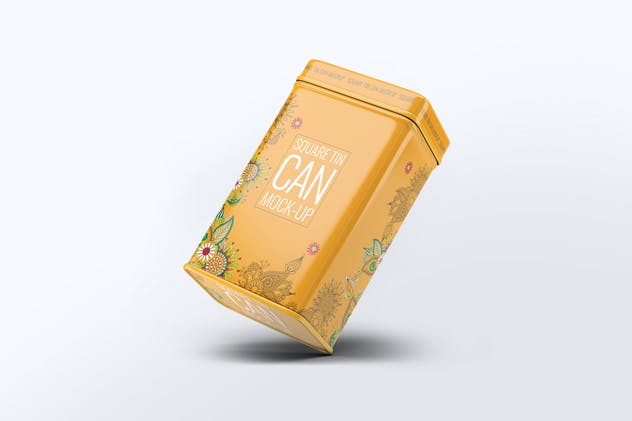 茶叶锡罐外观设计样机模板 Tin Cans Mock-Up Bundle插图(8)