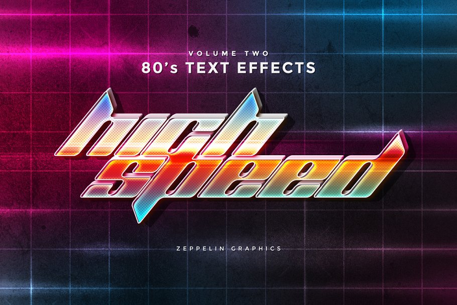 80年代文本图层样式 80s Text Effects插图(4)