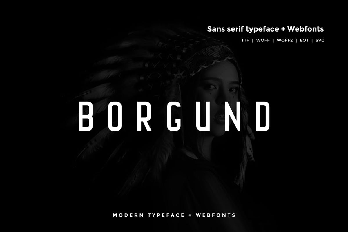 现代极简主义风格无衬线英文字体 Borgund – Modern Typeface + WebFont插图