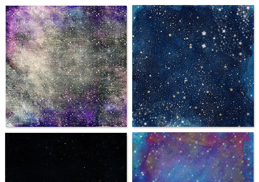 10个绚丽的星空背景图  Starry Night Sky, Celestial Space插图(2)