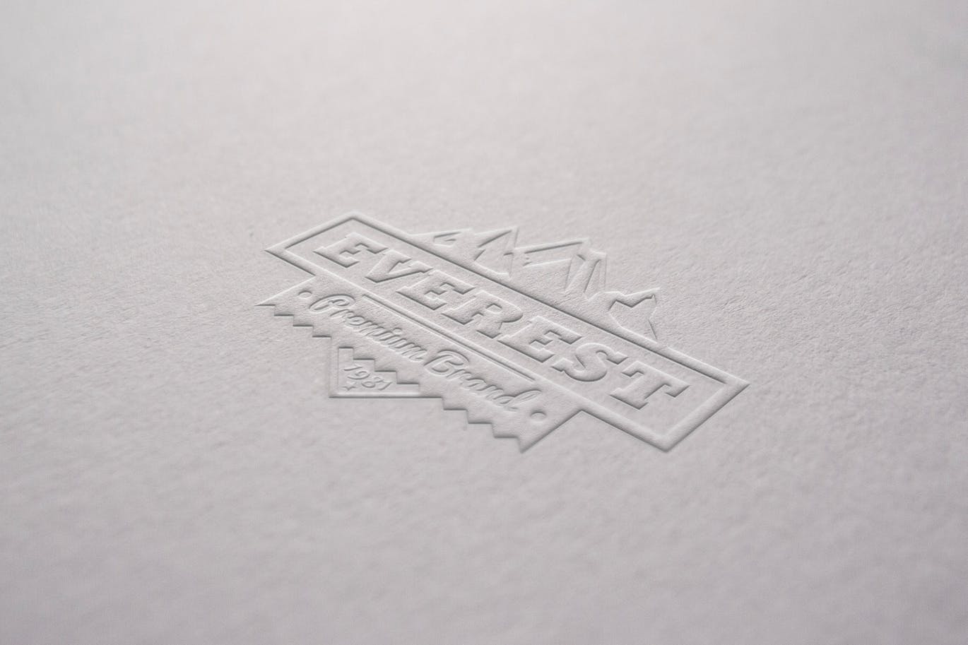 Logo品牌商标凸印效果图样机模板 Embossed Paper Mockup插图