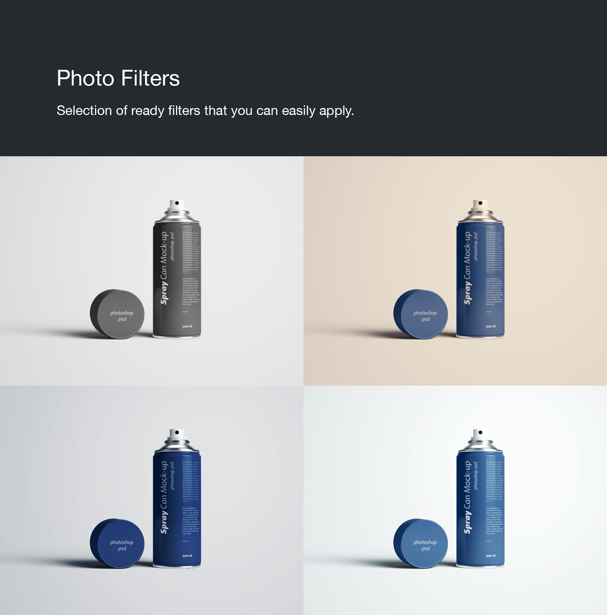 喷雾瓶喷雾罐外观设计样机PSD模板 Spray Can Mockup Photoshop PSD插图(9)