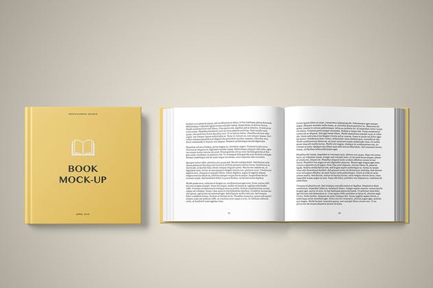 精装硬封面方形书展示样机模板 Hard Cover Square Book Mockup – Set 2插图(9)