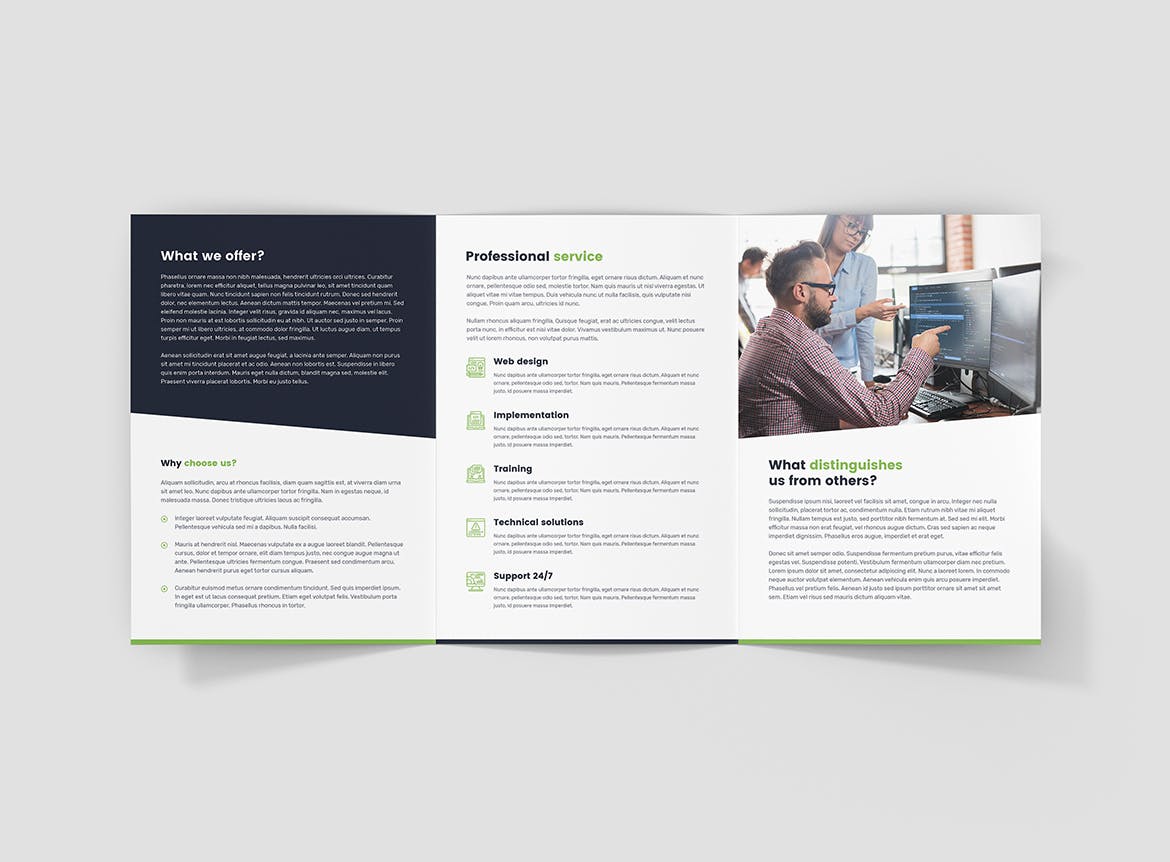 Web网站设计策划公司A5尺寸三折页传单模板 Brochure – Web Agency Tri-Fold A5插图(5)