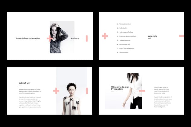极简主义风格时尚行业适用PPT幻灯片模板 Minimal Fashion PowerPoint插图(1)