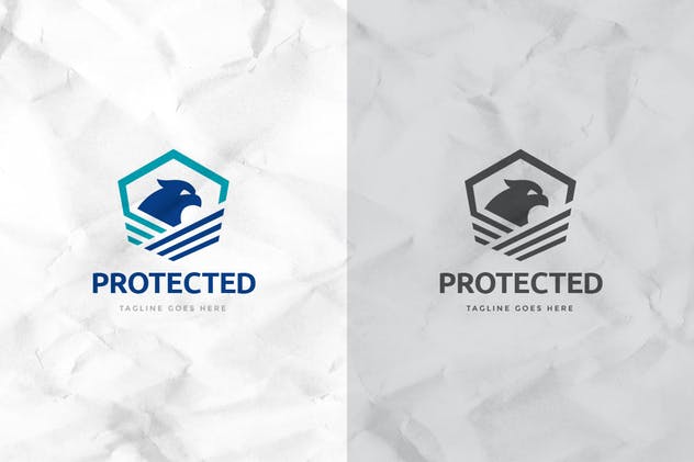 安全防护行业品牌Logo模板 Protected Logo Template插图(2)