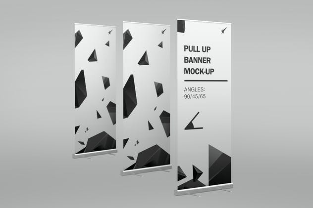 招聘/开业/宣传易拉宝海报设计样机模板 Pull-Up Banner Stand Mock-Up插图(3)