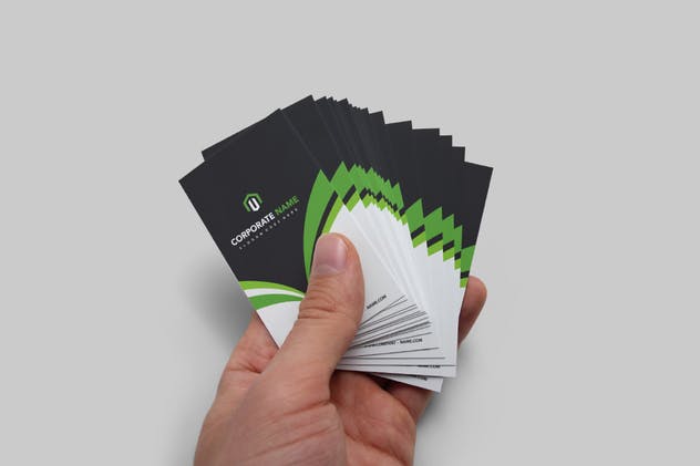经典简约风格企业名片设计样机 Realistic Business Card Mockups for US Size插图(3)