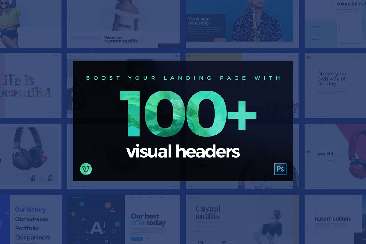 100款可视化网站头部设计模板合集 100 Visual Website Headers插图