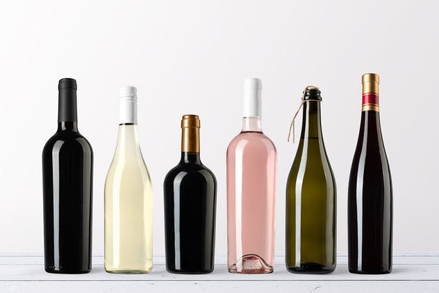 高端品牌酒瓶包装设计样机模板Vol.1 Wine Bottles Mockups Vol. 1插图(2)