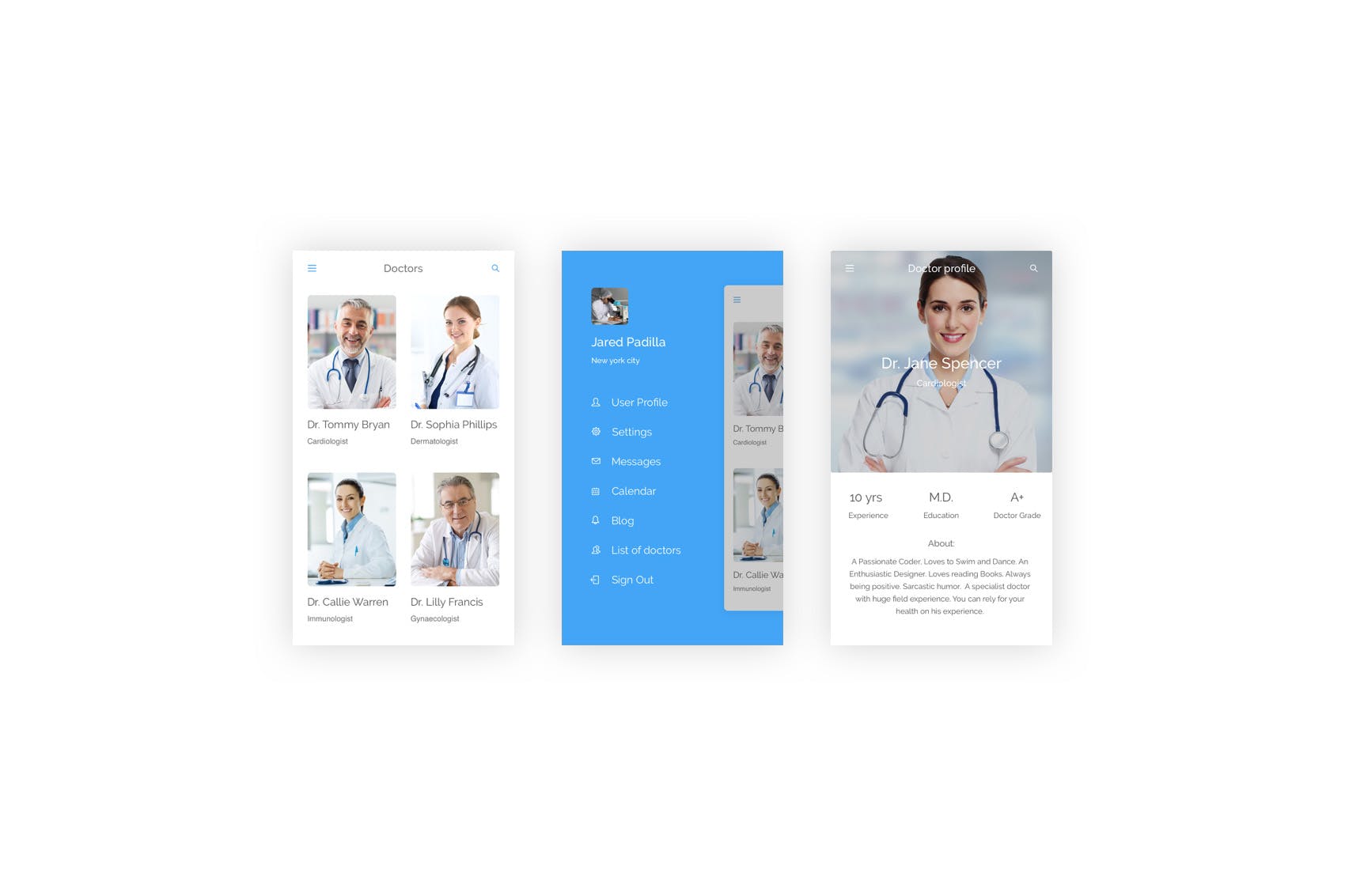 医院/健康/医疗APP应用程序UI设计套件PSD模板 Hospital – Health & Medical Mobile App (Photoshop)插图(10)