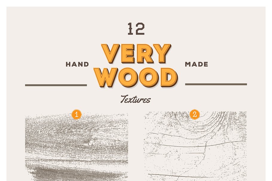 12款手工打造木纹肌理素材 12 Very Wood Vector Textures插图(3)