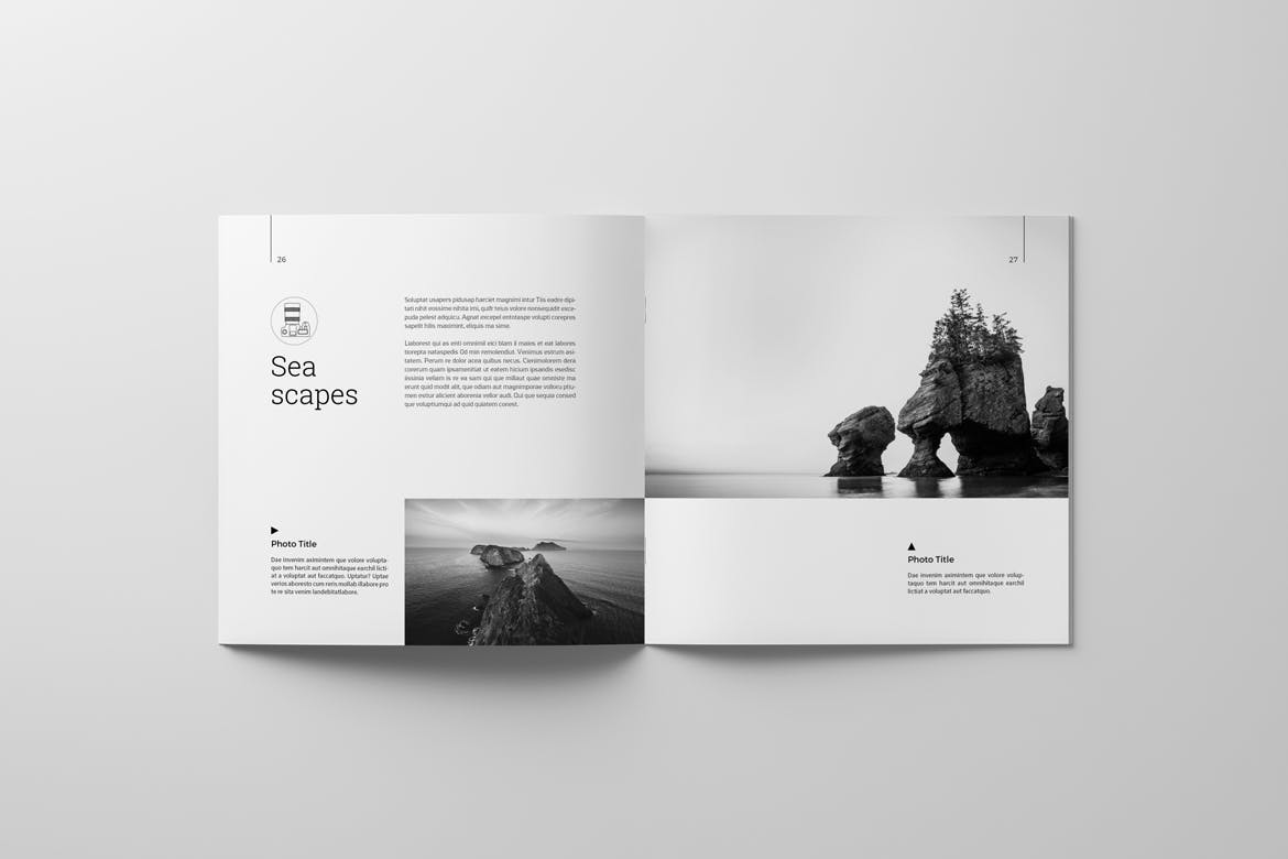 高端冷摄影师画册/产品目录设计模板 PSD – Photo Album Template插图(9)