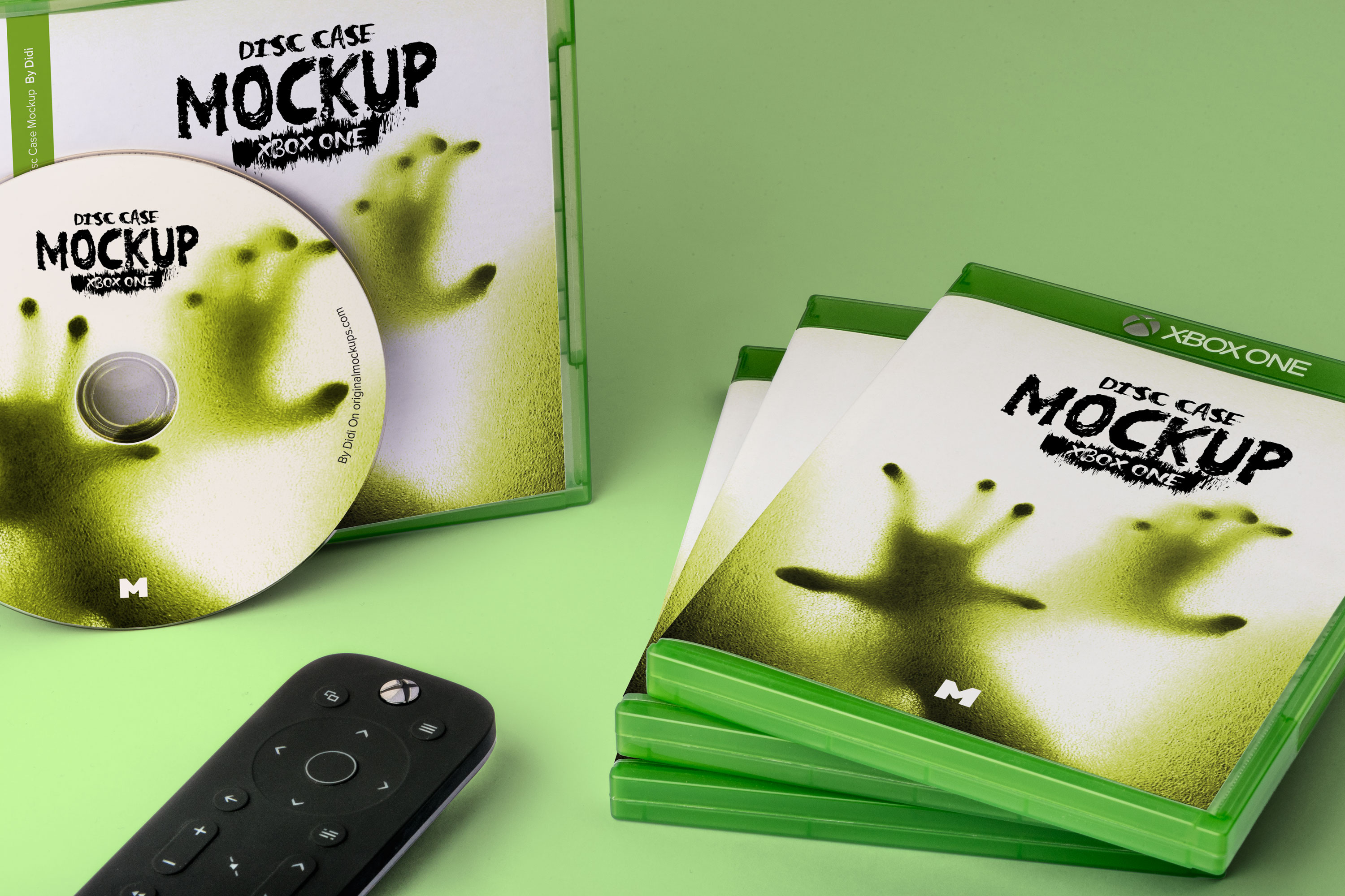 Xbox One游戏光盘封面＆包装设计效果图样机 Xbox One Disc Case Mockup插图(3)