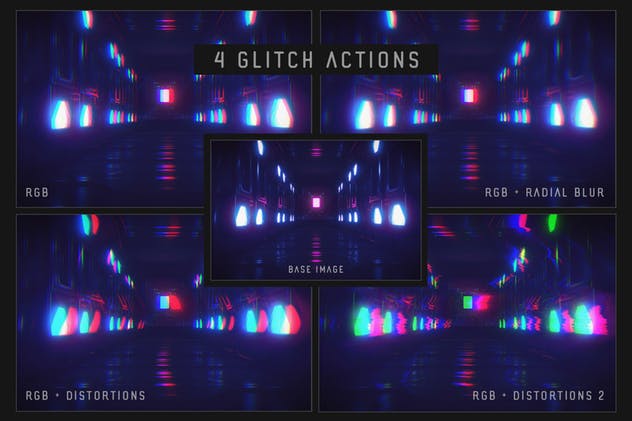 荧光灯管信号故障效果PS动作 Entropy Volume II Photoshop Glitch Effects插图(7)