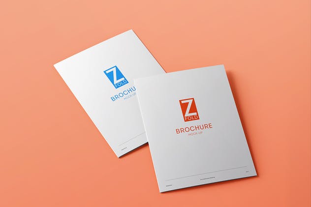 三折页宣传小册设计样机模板 Z-Fold Brochure A5 Mock-up插图(7)