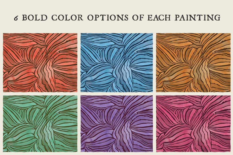 手绘水彩图案纹理合集 Hand Painted Watercolor Textures插图(7)