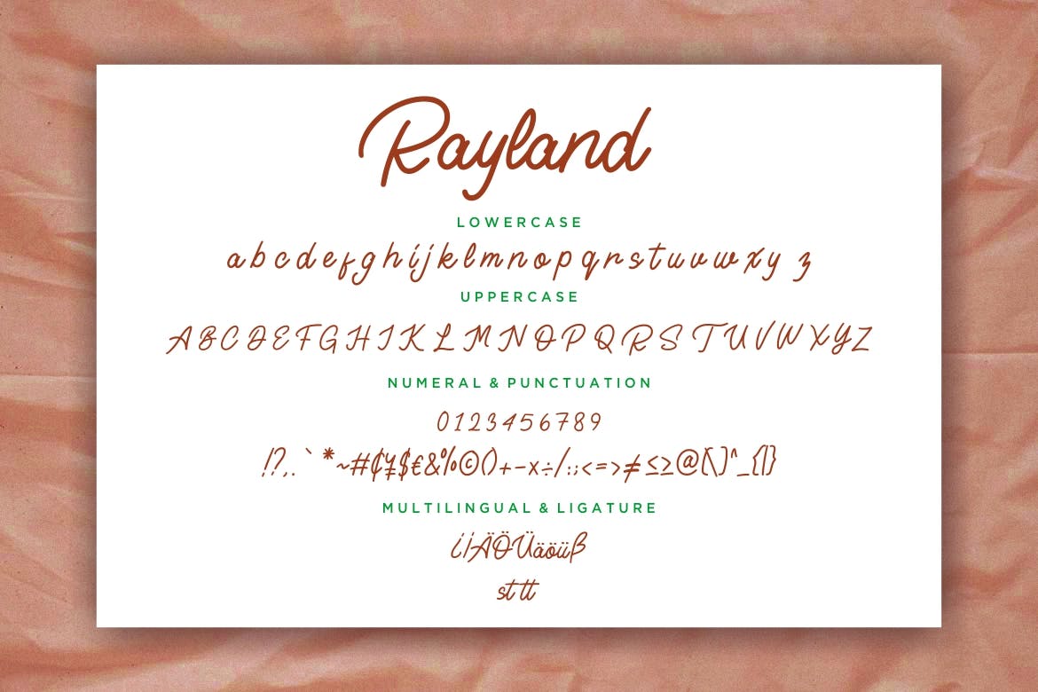 英文签名设计字体下载 Rayland Signature Monoline插图(6)