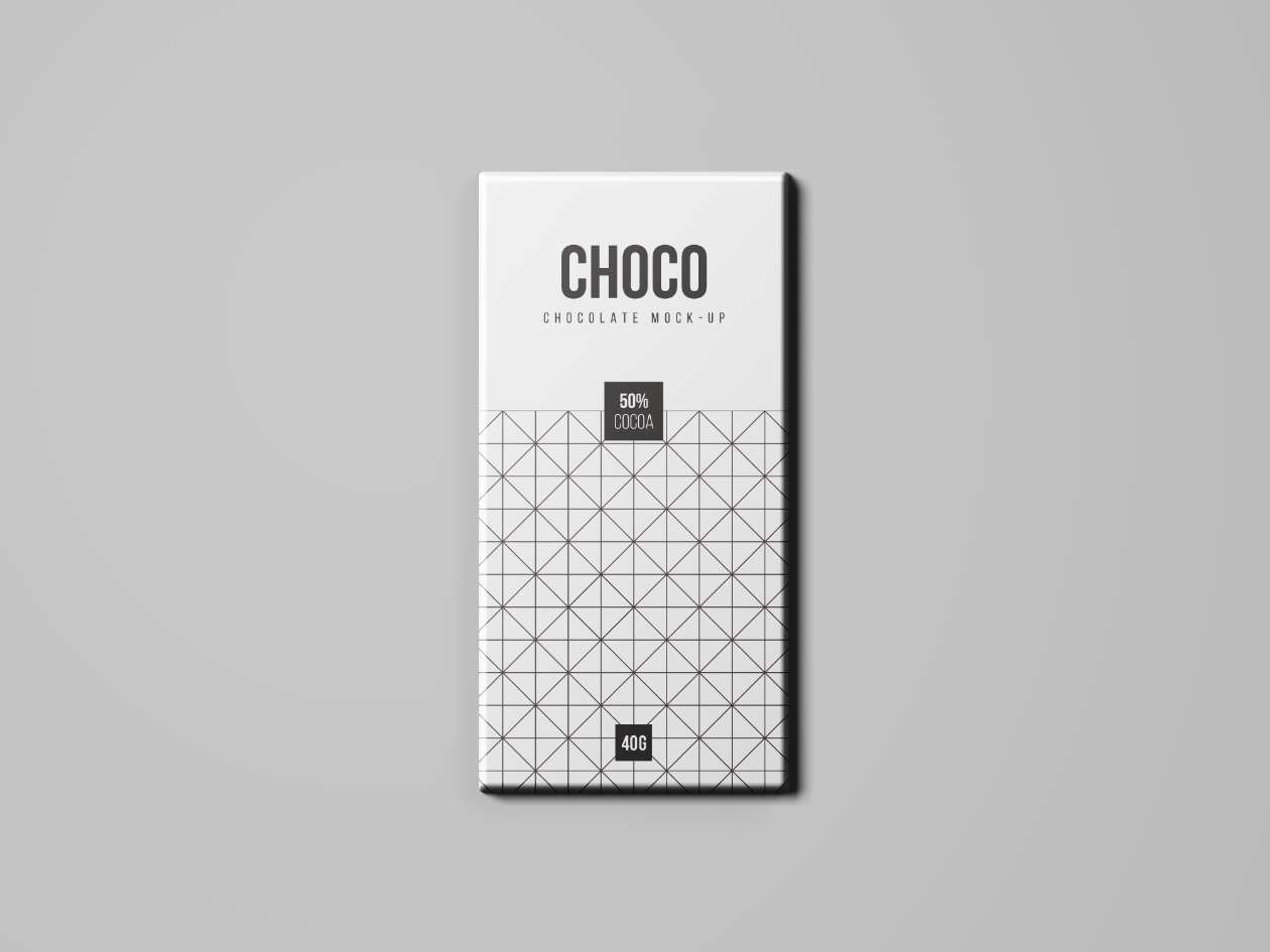 巧克力条包装纸设计样机模板 Chocolate Package Mockup插图(2)
