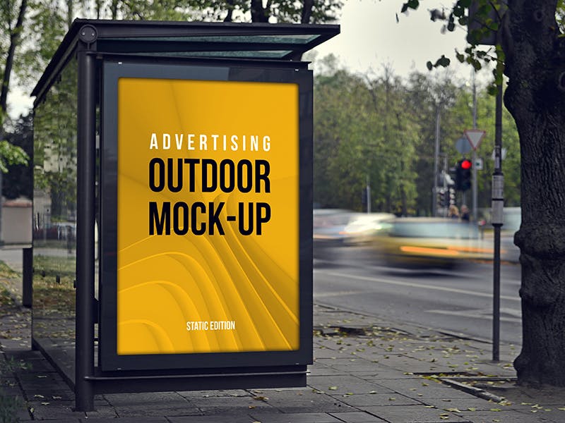 楼体大型灯箱/视频广告牌效果样机模板 Animated Outdoor Advertising Mockup插图(8)