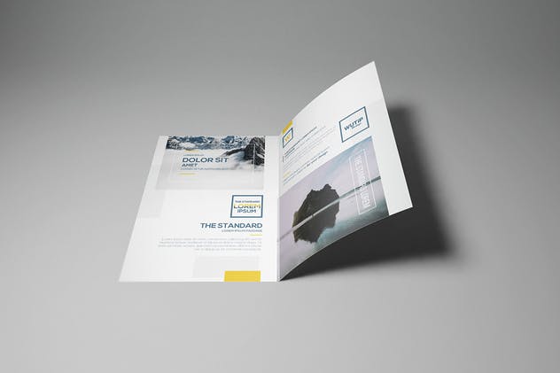 双折页A5宣传册/传单样机模板 Bi-Fold A5 Brochure/ Leaflet Mockups插图(1)