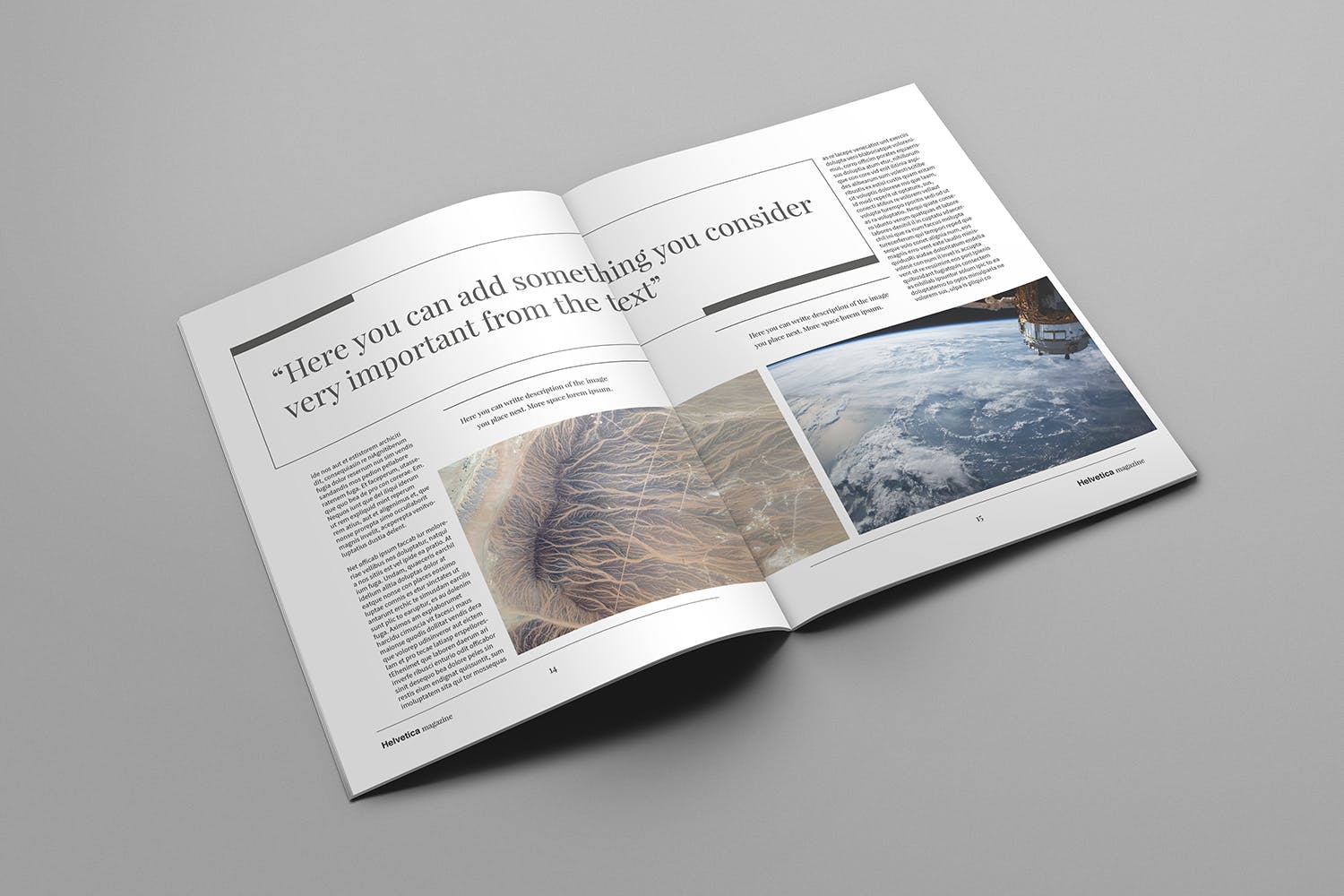 时尚行业产品评测杂志Indesign模板下载 Helvetica Magazine Indesign Template插图(8)