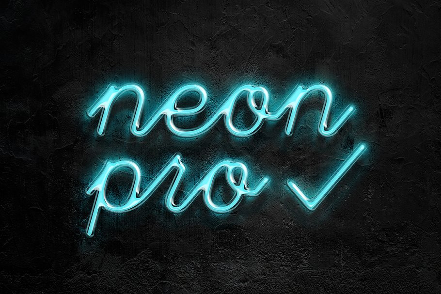 霓虹灯字体文本图层样式 Neon Pro text effect插图(2)