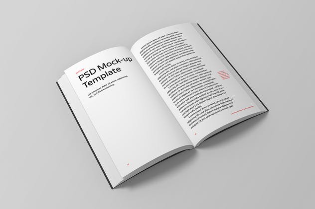 软封图书封面设计效果预览图样机 Soft Cover Book Mockup插图(5)