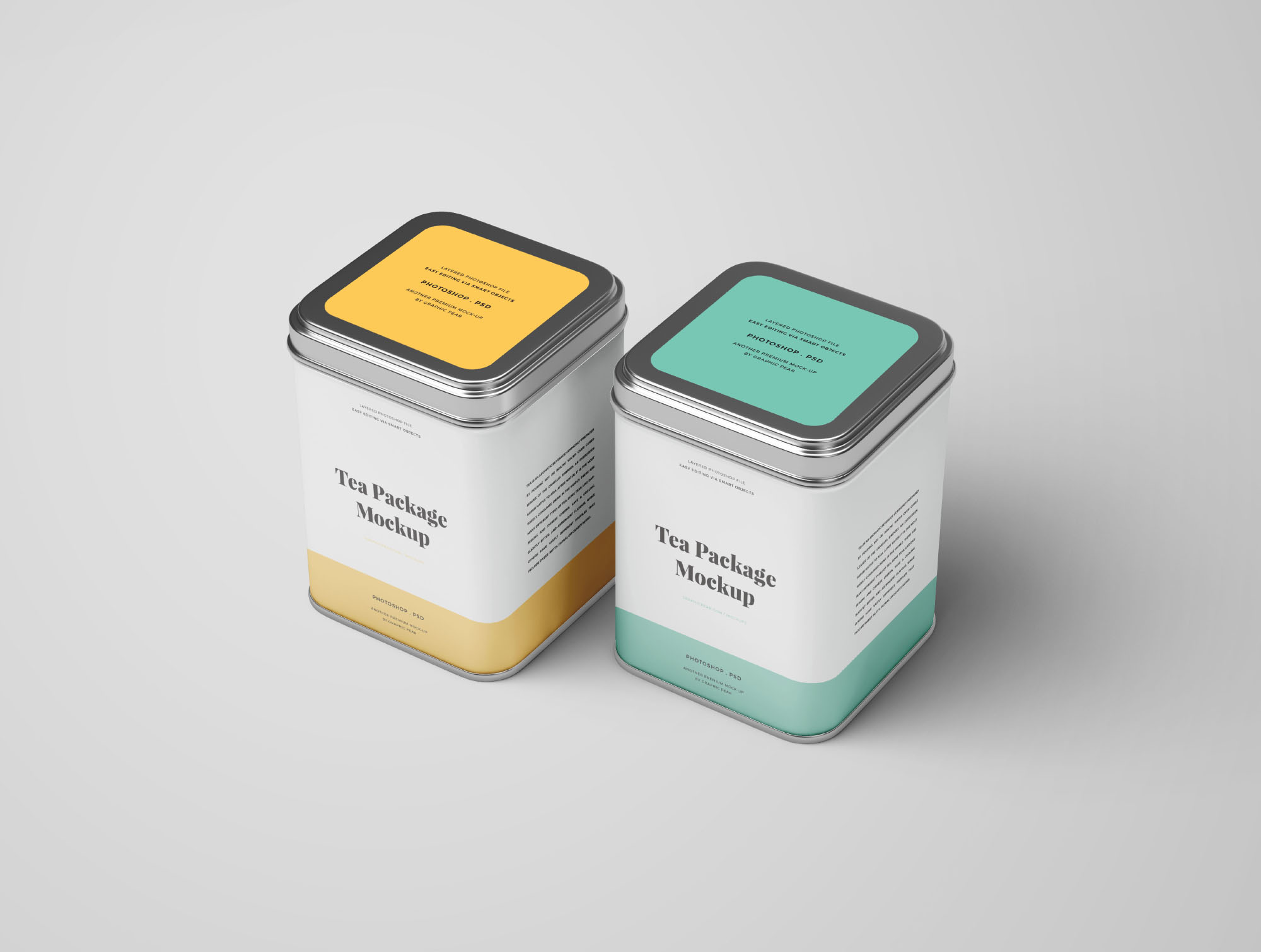 茶叶铁盒包装设计效果样机 Tea Package Mockup插图(6)