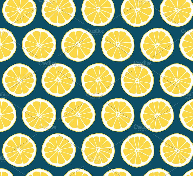 充满夏季气息的柑橘和柠檬图案纹理 Summer Citrus Digital Lemon Patterns插图(1)