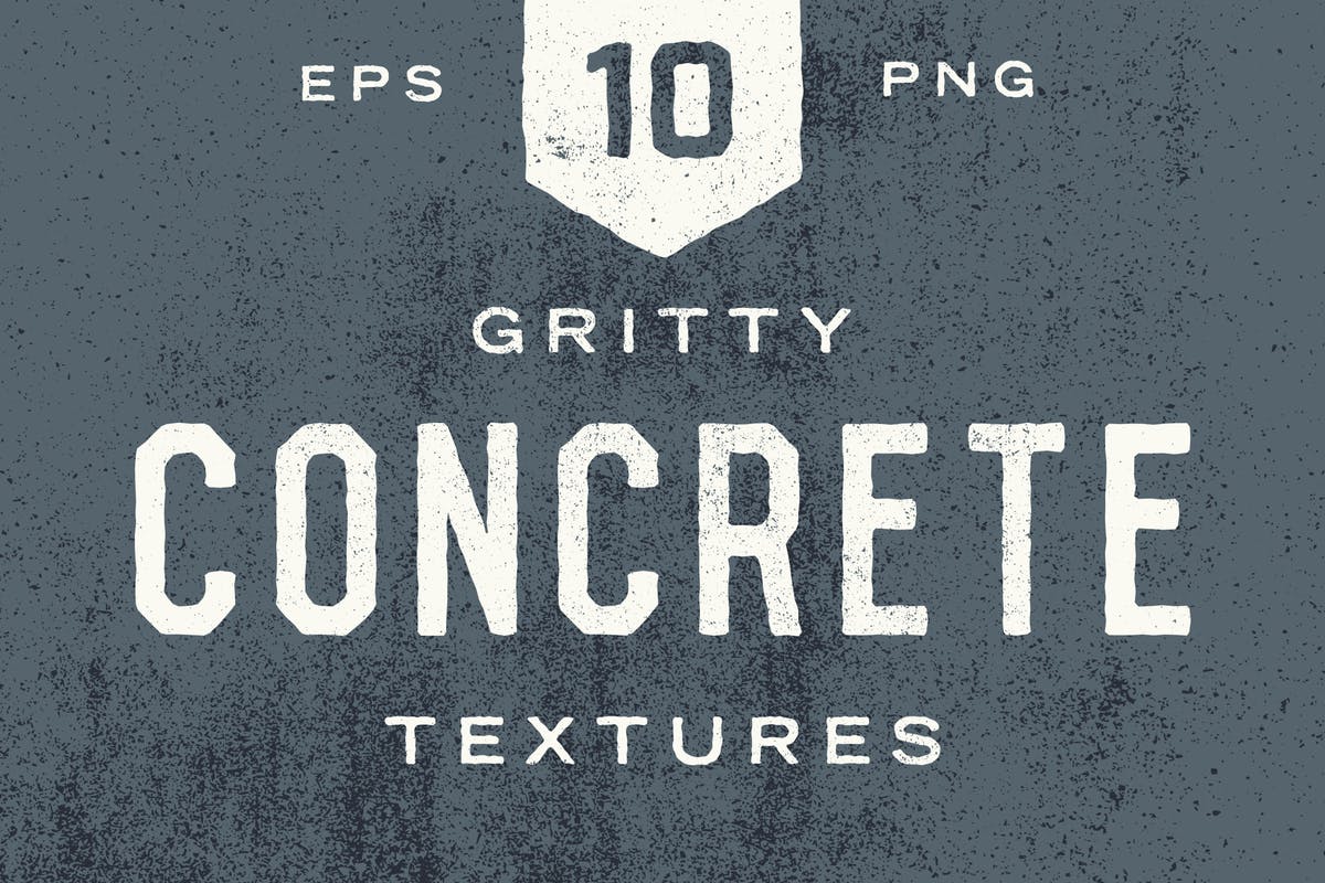 10款砂砾混凝土复古矢量纹理素材 Gritty Concrete Textures插图