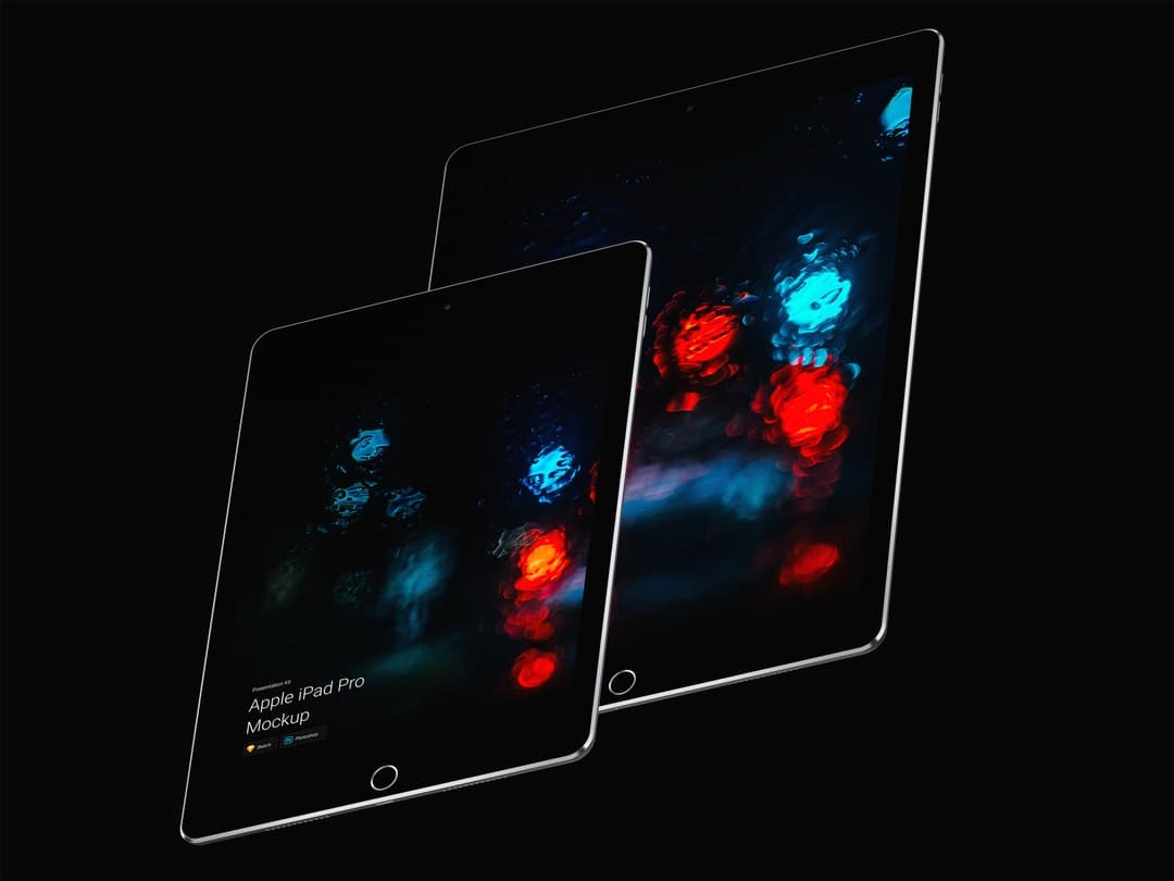 超级主流桌面&移动设备样机系列：平板电脑iPad Pro样机&场景[兼容PS,Sketch;共10.89GB]插图(4)