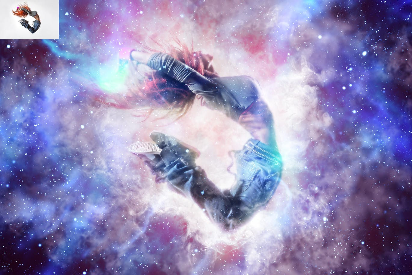 梦幻炫彩光环星云特效PS动作 Supernova CS4+ Photoshop Action插图(3)