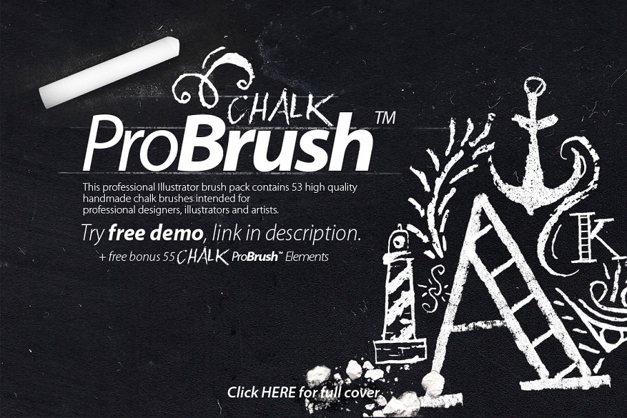 创意粉笔字体笔刷 Chalk ProBrush™ + Bonus Elements插图