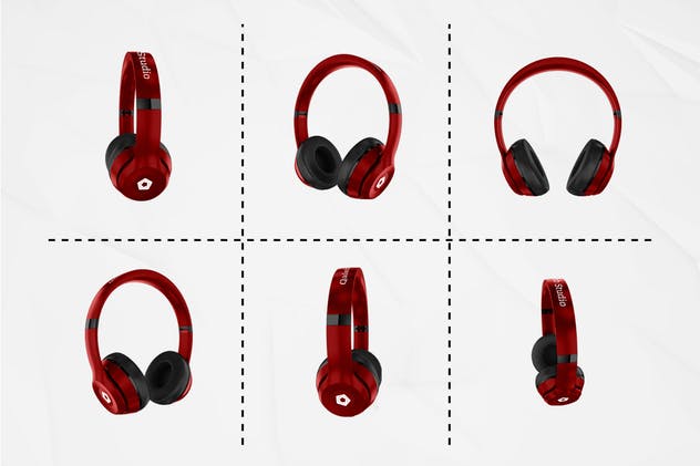 音乐头戴耳机设备样机套装 Headphones Mockup Kit插图(1)