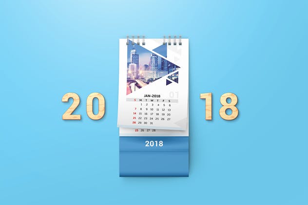 活页台历日历样机模板 Desk Calendar Mockups插图(6)
