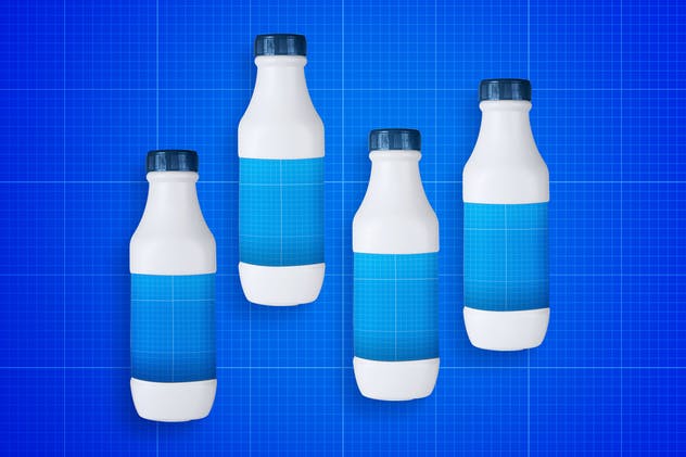白色乳制品塑料瓶样机 Milk Bottle V.1插图(13)