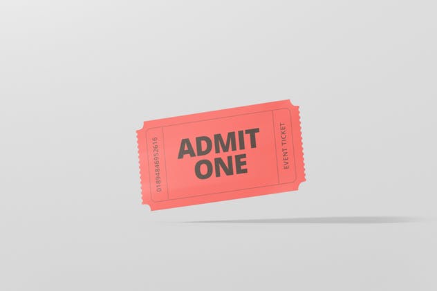 小尺寸活动门票/入场券样机模板 Event Ticket Mockup – Small Size插图(4)