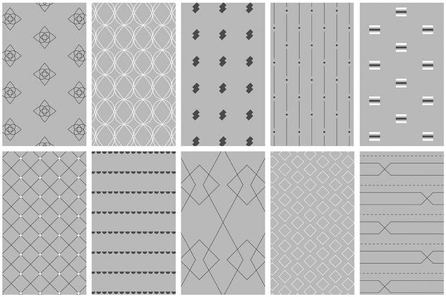 极简主义设计风格几何图形设计素材 Geometric Minimal Patterns插图(6)