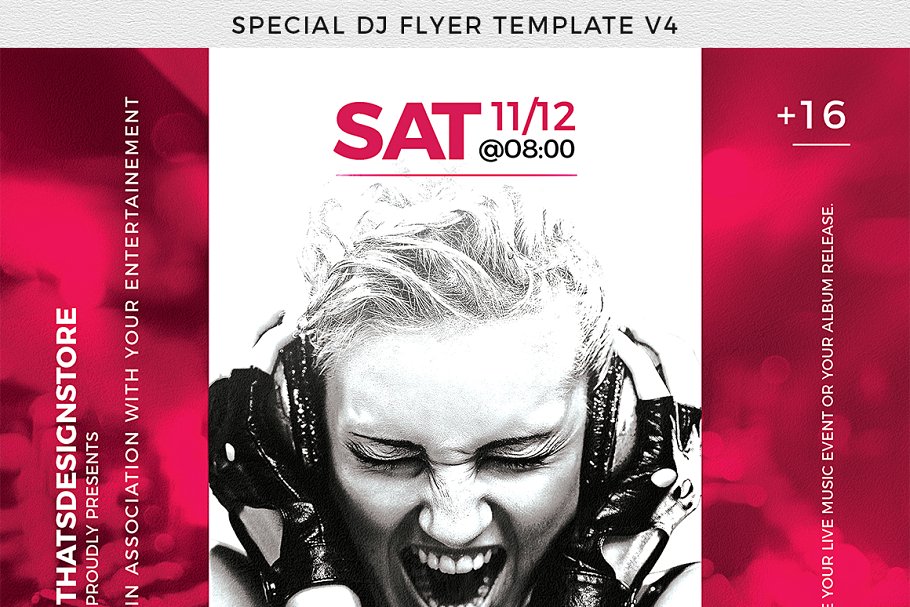 独特的DJ音乐节活动海报宣传PSD模板V4 Special Dj Flyer PSD V4插图(6)