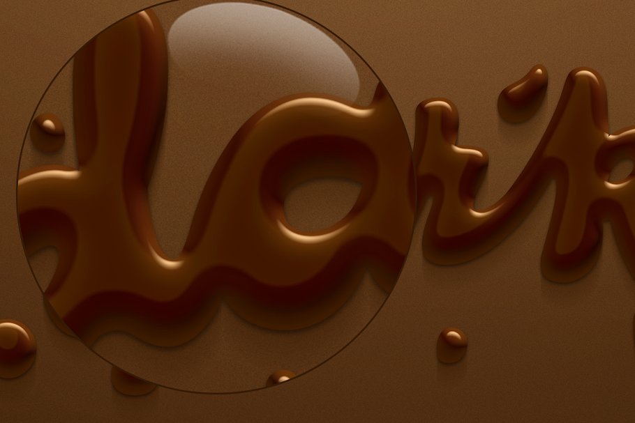 丝滑巧克力质感PS字体样式 Chocolate text effect插图(3)